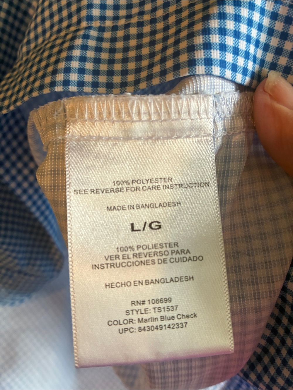Habit Men’s Plaid Button-Down Shirt - Blue & Red and Blue & White - Picture 8 of 8